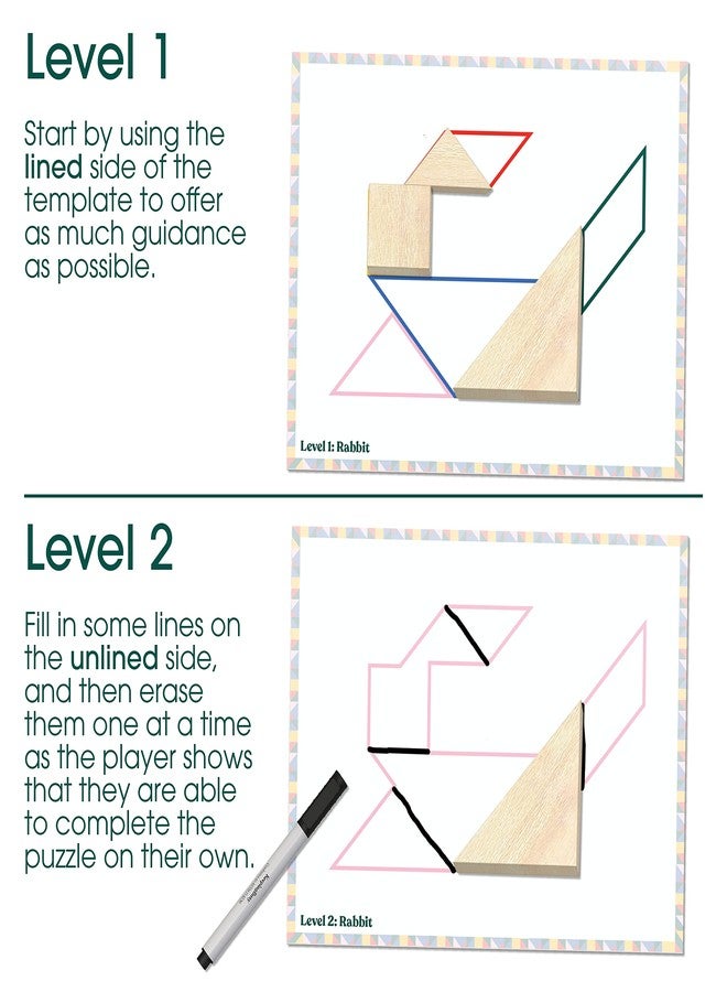 Keeping Busy Tangrams With Templates Dementia Activities for Seniors Brain Games for Adults Dementia Products for Elderly Alzheimers Products for Elderly Memory Games for Seniors Alzheimers Activities - Image 5
